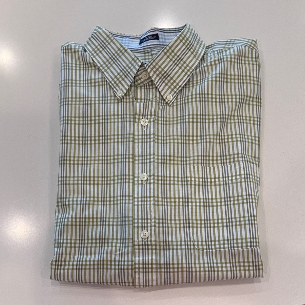 Izod Olive Long Sleeved Button Down Shirt